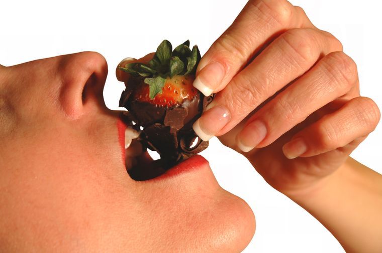 chocolate con fresas